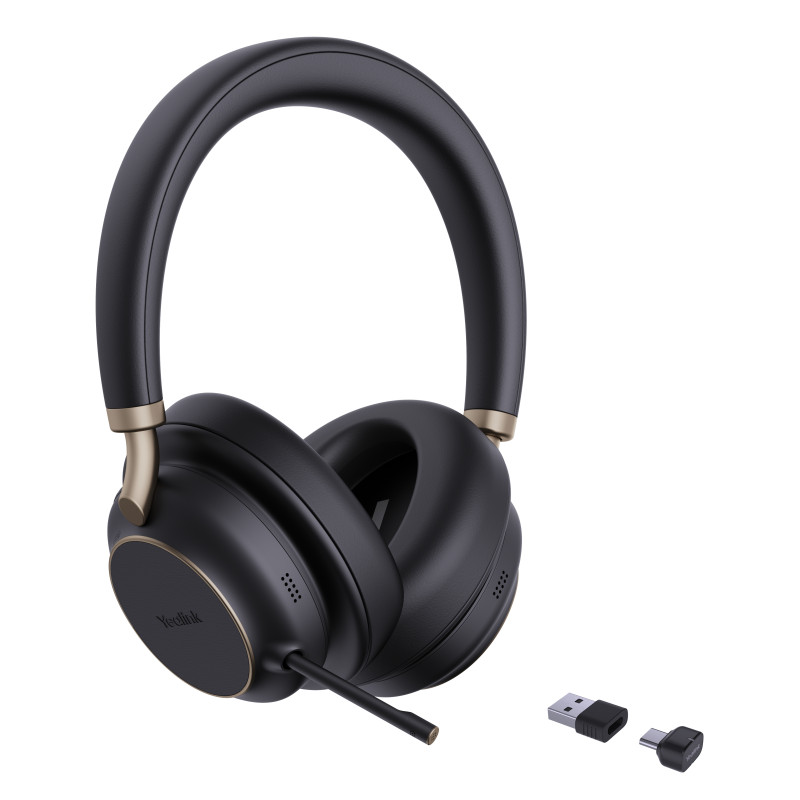 Yealink 1208707 BH76 Plus Teams USB-C/A, Inalámbrico, Llamadas/Música, 285 g, Auriculares, Negro