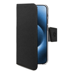 Celly WALLY1079 WALLY1079, Funda cartera, Apple, iPhone 16 Pro, 16 cm (6.3"), Negro