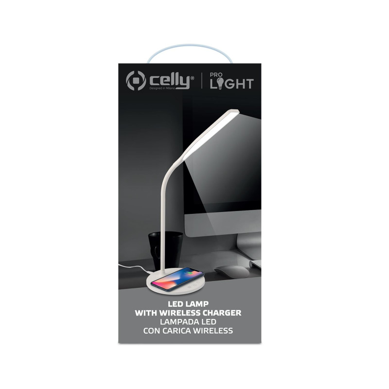 Celly WLLIGHT10WWH WLLIGHT10WWH, Interior, USB, Cargador inalámbrico, Blanco