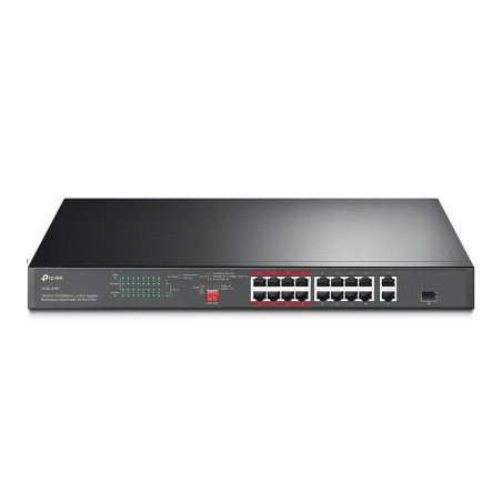 TP-Link TL-SL1218P TL-SL1218P, No administrado, Gigabit Ethernet (10/100/1000), Energía sobre Ethernet (PoE), Montaje en rack,