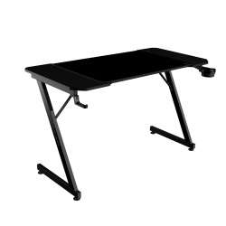 Mars Gaming MGDX120 MGD-X120, Mesa Gaming Ergonómica, Superficie en Fibra de Carbono, Estructura Metálica, Alfombrilla XXL,