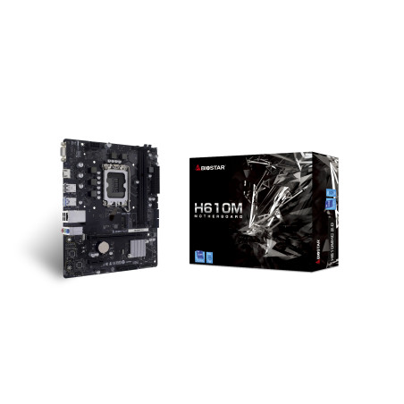 Biostar H610MHC 2.0 H610MHC 2.0, Intel, LGA 1700, Intel® Celeron®, Intel Core i3 12th Gen, Intel Core i3 13th Gen, Intel Core
