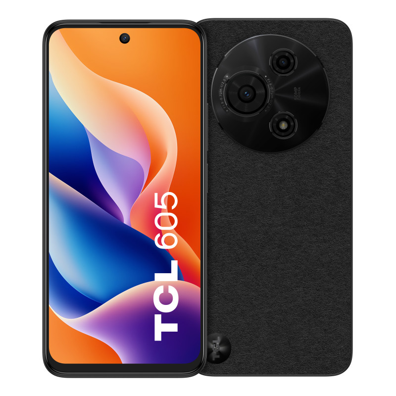 TCL T517D-2ALCA112 605, 16,9 cm (6.67"), 4 GB, 128 GB, 50 MP, Android 15, Negro