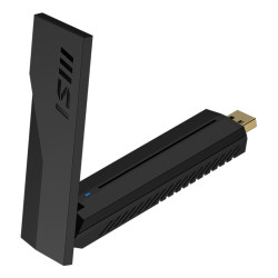 MSI BE6500 WIFI 7 USB ADAPTER BE6500 WiFi7 USB Stick - Dongle, Inalámbrico, USB, WLAN, Wi-Fi 7 (802.11be), 2880 Mbit/s, Negro 2