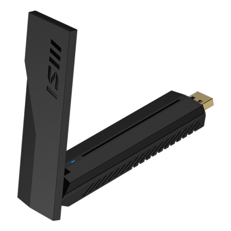 MSI BE6500 WIFI 7 USB ADAPTER BE6500 WiFi7 USB Stick - Dongle, Inalámbrico, USB, WLAN, Wi-Fi 7 (802.11be), 2880 Mbit/s, Negro