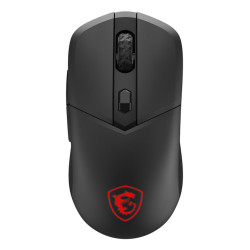 MSI VERSA 300 W VERSA 300, mano derecha, Óptico, RF Wireless + Bluetooth + USB Type-C, 8000 DPI, 1 ms, Negro