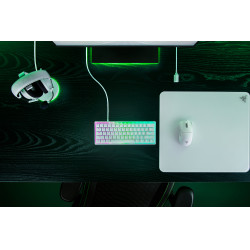 Razer RZ03-04990100-R3M1 RZ03-04990100-R3M1, Alámbrico, USB, Switch de tecla óptico, QWERTY, LED RGB, Blanco