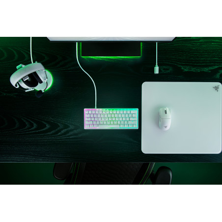 Razer RZ03-04990100-R3M1 RZ03-04990100-R3M1, Alámbrico, USB, Switch de tecla óptico, QWERTY, LED RGB, Blanco