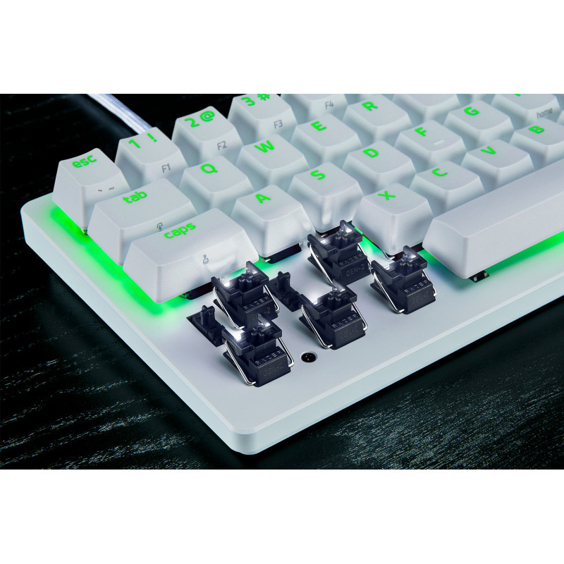 Razer RZ03-04990100-R3M1 RZ03-04990100-R3M1, Alámbrico, USB, Switch de tecla óptico, QWERTY, LED RGB, Blanco