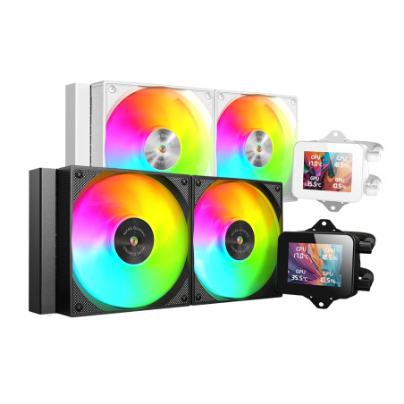 Mars Gaming MLVISION240 MLVISION240, Sistema de refrigeración líquida todo en uno, 12 cm, 800 RPM, 2300 RPM, 27,2 sonio, Negro