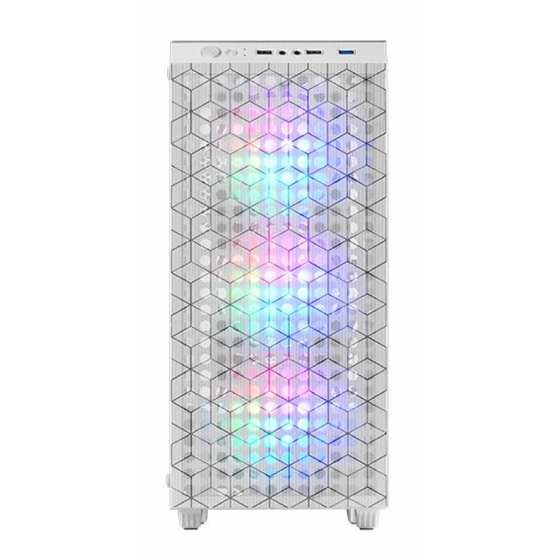 Mars Gaming MCMAGW MC-MAG, Caja Gaming ATX, Ventana Lateral Completa Cristal Templado, Doble Rejilla Magnética Antipolvo