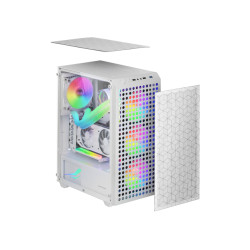 Mars Gaming MCMAGW MC-MAG, Caja Gaming ATX, Ventana Lateral Completa Cristal Templado, Doble Rejilla Magnética Antipolvo 2