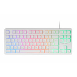 Mars Gaming MK023WFR MK023, Teclado Gaming TKL, Tecnología Híbrida H-Mech, Iluminación FRGB Rainbow, Anti-ghosting, 2