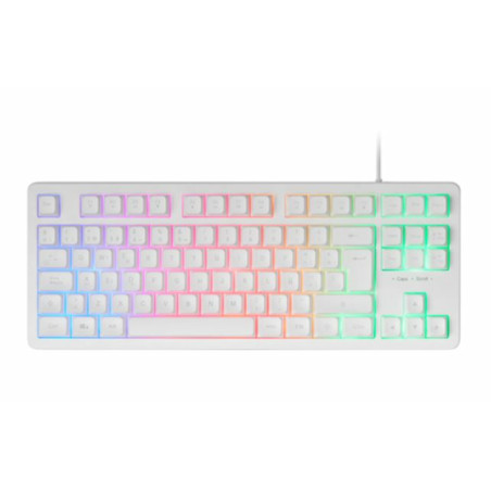Mars Gaming MK023WFR MK023, Teclado Gaming TKL, Tecnología Híbrida H-Mech, Iluminación FRGB Rainbow, Anti-ghosting,