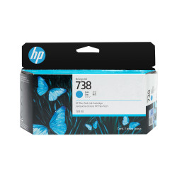 HP 498N5A Cartucho de tinta cian DesignJet 738 de 130 ml, Impresoras HP DesignJet T850, T950, Inyección de tinta térmica,