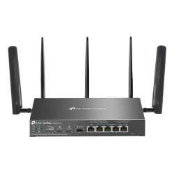 TP-Link ER706WP-4G Omada ER706WP-4G, Doble banda (2,4 GHz / 5 GHz), Ethernet, 4G, Negro, Enrutador de escritorio/poste