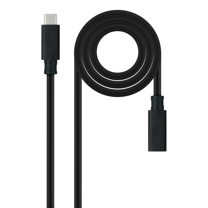 Nanocable 10.01.4501 10.01.4501, 1 m, USB C, USB C, USB 3.2 Gen 2x2, 20 Gbit/s, Negro