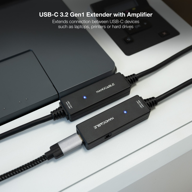 Nanocable 10.01.1312 10.01.1312, 10 m, USB C, USB C, USB 3.2 Gen 1 (3.1 Gen 1), 5 Gbit/s, Negro