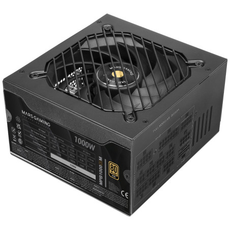 Mars Gaming MPB1000SIM MPB1000SIM, 1000 W, 220 - 240 V, 47 - 63 Hz, 15 A, Activo, 150 W