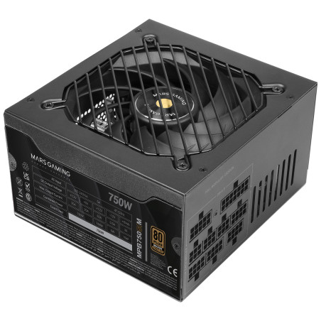 Mars Gaming MPB750SIM MPB750SIM, 750 W, 220 - 240 V, 47 - 63 Hz, 5 A, Activo, 130 W