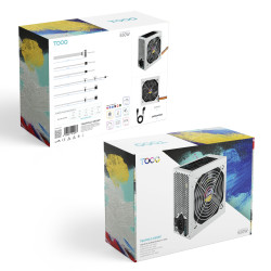 TooQ TQAPOLO-550SP TQAPOLO-550SP, 550 W, Activo, 78%, Sobreintensidad, Sobretensión, Sobrevoltaje, Sobrecalentamiento, 2