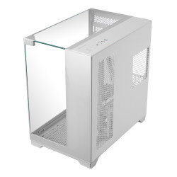 Mars Gaming MCVISIONW MCVISIONW, Midi Tower, PC, Blanco, ATX, micro ATX, Mini-ITX, Metal, Vidrio templado, Juego