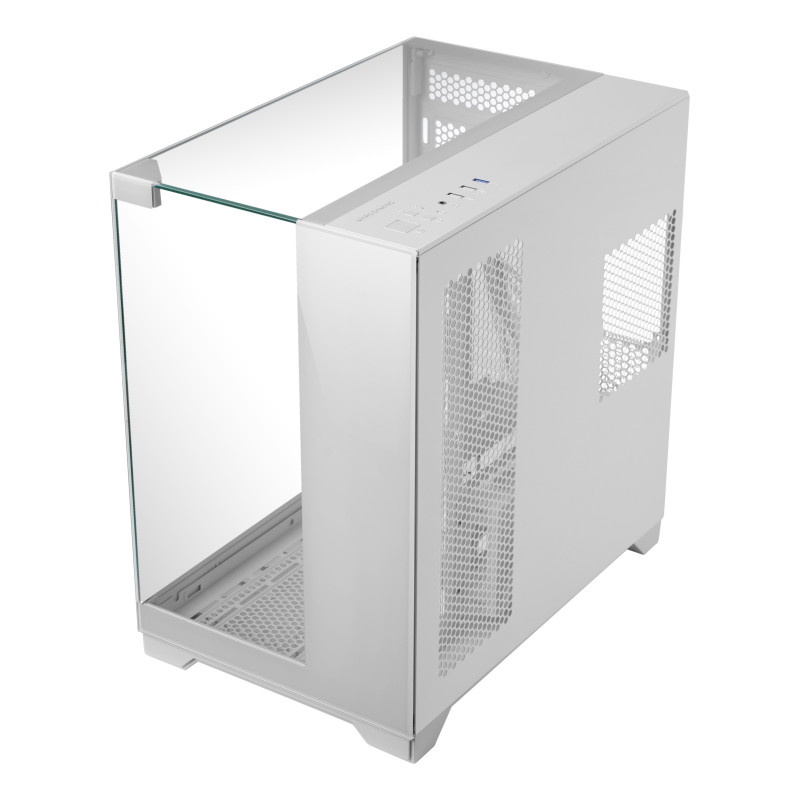 Mars Gaming MCVISIONW MCVISIONW, Midi Tower, PC, Blanco, ATX, micro ATX, Mini-ITX, Metal, Vidrio templado, Juego