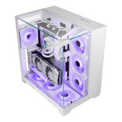 Mars Gaming MCVISIONW MCVISIONW, Midi Tower, PC, Blanco, ATX, micro ATX, Mini-ITX, Metal, Vidrio templado, Juego 2