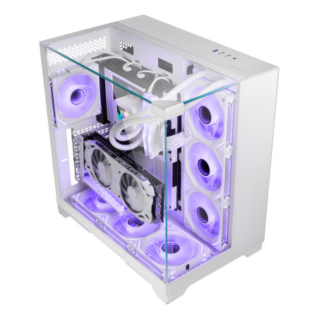 Mars Gaming MCVISIONW MCVISIONW, Midi Tower, PC, Blanco, ATX, micro ATX, Mini-ITX, Metal, Vidrio templado, Juego