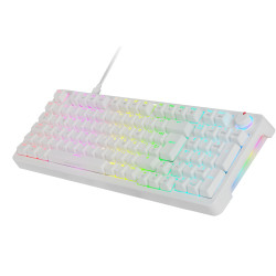 Mars Gaming MKPROWYES MKPROWYES, Alámbrico, USB, Interruptor mecánico, QWERTY, LED RGB, Blanco