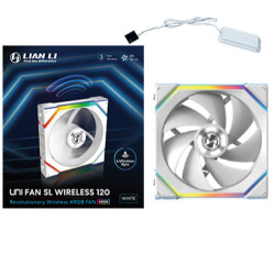 Lian Li 12SL1W1W UNI FAN SL Wireless 120, Ventilador, 12 cm, Blanco