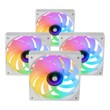 Mars Gaming MFSI4KITW MFSI4KITW, Ventilador, 12 cm, Blanco