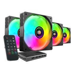 Mars Gaming MFSI4KIT MFSI4KIT, Ventilador, 12 cm, Negro
