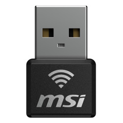 MSI AX1800 NANO WIFI USB ADAPTER AX1800 Nano WiFi USB Adapter, Inalámbrico, USB, WLAN, Wi-Fi 6 (802.11ax), 1201 Mbit/s, Negro
