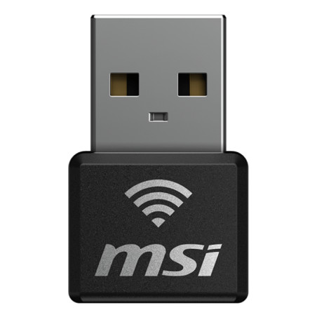 MSI AX1800 NANO WIFI USB ADAPTER AX1800 Nano WiFi USB Adapter, Inalámbrico, USB, WLAN, Wi-Fi 6 (802.11ax), 1201 Mbit/s, Negro