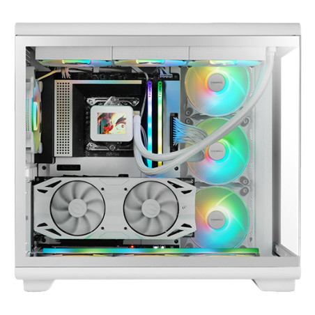 Mars Gaming MCREVW MC-REVW, Torre, PC, Blanco, ATX, micro ATX, Mini-ITX, Juego, Multi