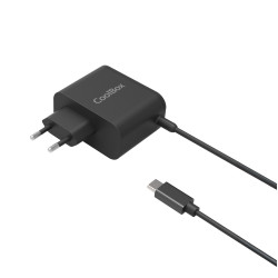 CoolBox COO-NB65-UC2 CARGADOR UNIVERSAL USB-C 65W GAN, Interior, Corriente alterna, Negro