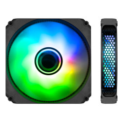 CoolBox COO-VA-12AR02 GAMING VENTILADOR INFINITY ARGB 120MM NEGRO, Ventilador, 12 cm, 1000 RPM, Multicolor