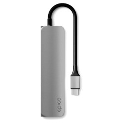 Epico 9915111900012 9915111900012, USB 3.2 Gen 1 (3.1 Gen 1) Type-C, 60 W, 1.4/2.2, Negro, Gris, MicroSD (TransFlash), SD, 2