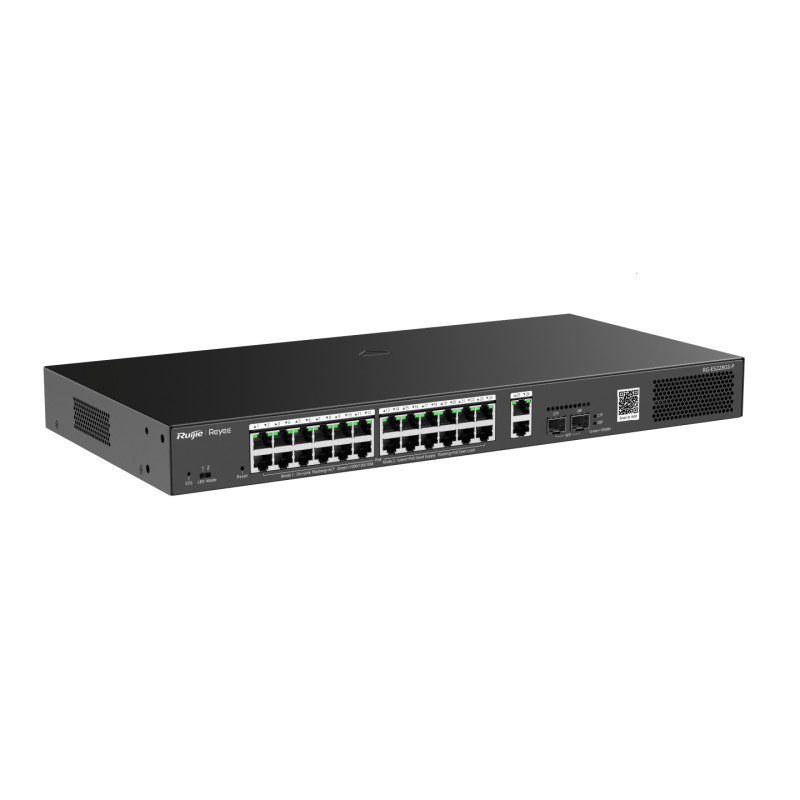 Ruijie Networks RG-ES228GS-P RG-ES228GS-P, Gestionado, Gigabit Ethernet (10/100/1000), Energía sobre Ethernet (PoE), Montaje