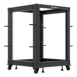Lanberg OR01-6115-B OR01-6115-B, Rack o bastidor independiente, 15U, 600 kg, Rieles de rack, Rueda de reenvio, 22 kg
