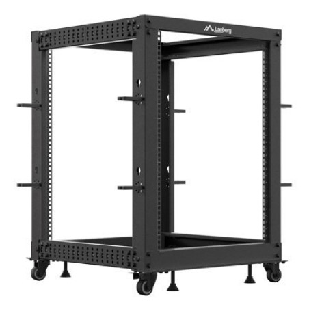 Lanberg OR01-6115-B OR01-6115-B, Rack o bastidor independiente, 15U, 600 kg, Rieles de rack, Rueda de reenvio, 22 kg
