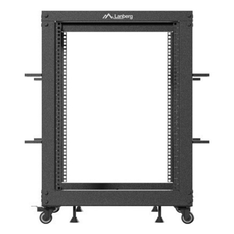 Lanberg OR01-6115-B OR01-6115-B, Rack o bastidor independiente, 15U, 600 kg, Rieles de rack, Rueda de reenvio, 22 kg
