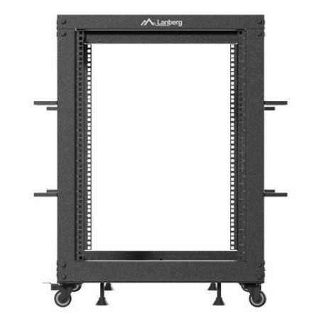 Lanberg OR01-6115-B OR01-6115-B, Rack o bastidor independiente, 15U, 600 kg, Rieles de rack, Rueda de reenvio, 22 kg
