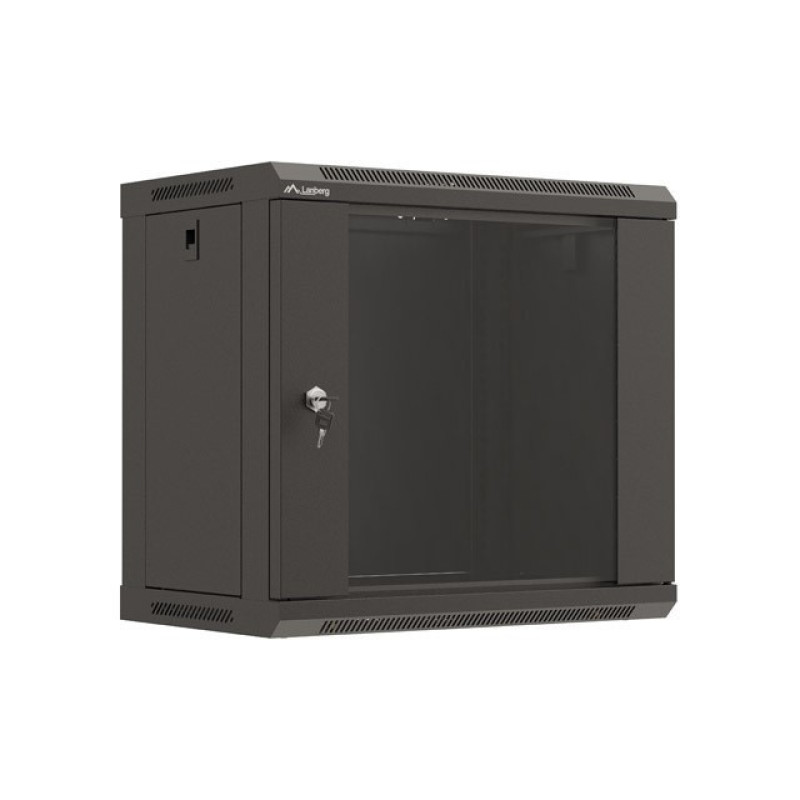 Lanberg WF03-5309-10B WF03-5309-10B, Bastidor de pared, 9U, 60 kg, Bloqueo del teclado, Rieles de rack, 13,8 kg