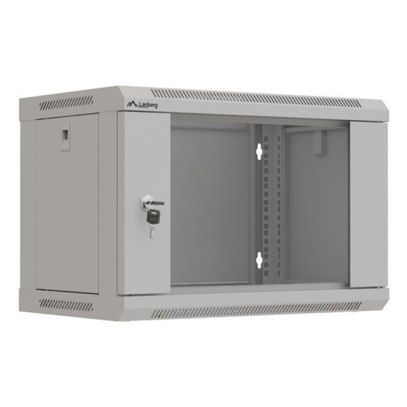 Lanberg WF03-5306-10S WF03-5306-10S, Bastidor de pared, 6U, 60 kg, Bloqueo del teclado, Rieles de rack, 11,3 kg