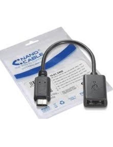 adaptador desde usb-c macho a usb-a hembra 2.0