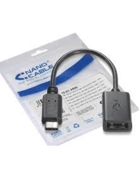 adaptador desde usb-c macho a usb-a hembra 2.0