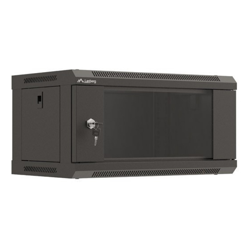 Lanberg WF03-5304-10B WF03-5304-10B, Bastidor de pared, 4U, 60 kg, Bloqueo del teclado, Rieles de rack, 9,6 kg
