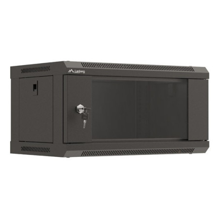 Lanberg WF03-5304-10B WF03-5304-10B, Bastidor de pared, 4U, 60 kg, Bloqueo del teclado, Rieles de rack, 9,6 kg
